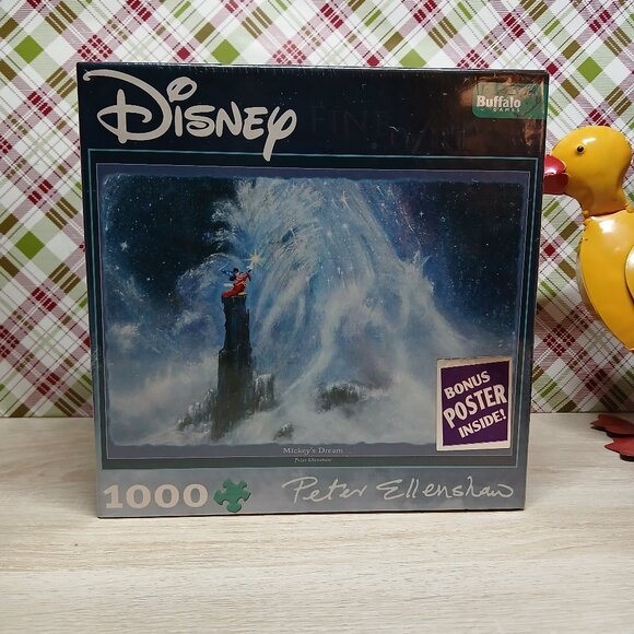 NWT Peter Ellenshaw Disney Fine Art 1,000 Pc Jigsaw Puzzle Mickey's Dream - Picture 4 of 13